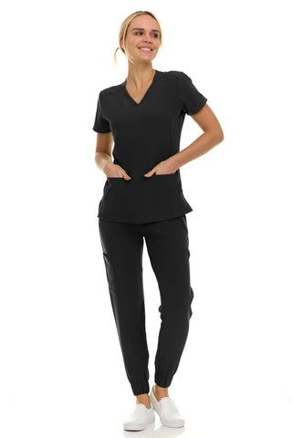 Gina - Saint V-Neck Jogger Set | 8002