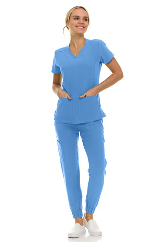 Gina - Saint V-Neck Jogger Set | 8002