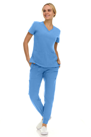 Gina - Saint V-Neck Jogger Set | 8002