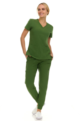 Gina - Saint V-Neck Jogger Set | 8002