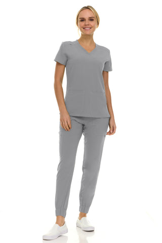 Gina - Saint V-Neck Jogger Set | 8002