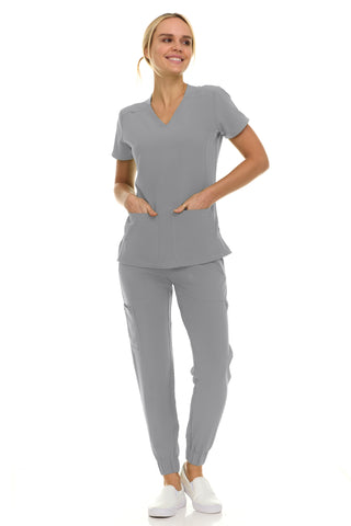 Gina - Saint V-Neck Jogger Set | 8002