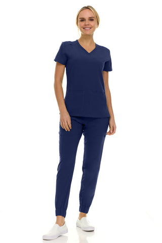 Gina - Saint V-Neck Jogger Set | 8002