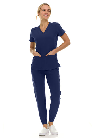 Gina - Saint V-Neck Jogger Set | 8002