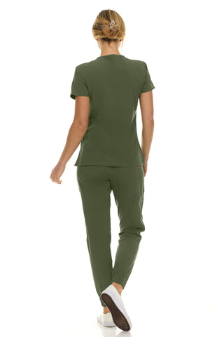 Gina - Saint V-Neck Jogger Set | 8002