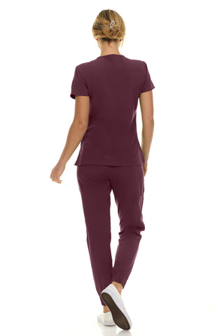 Gina - Saint V-Neck Jogger Set | 8002