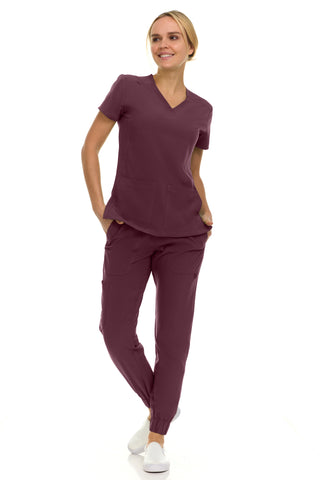 Gina - Saint V-Neck Jogger Set | 8002