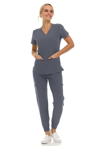 Gina - Saint V-Neck Jogger Set | 8002