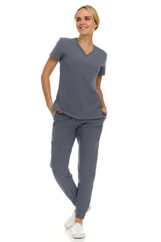 Gina - Saint V-Neck Jogger Set | 8002