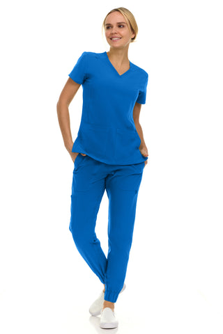 Gina - Saint V-Neck Jogger Set | 8002