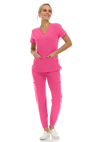 Gina - Saint V-Neck Jogger Set | 8002