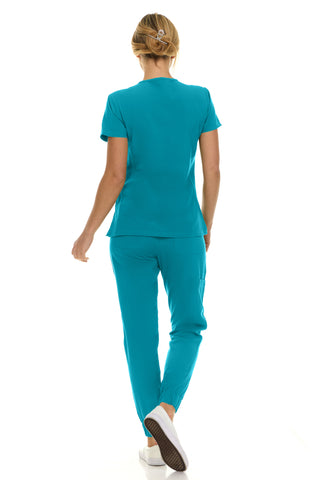 Gina - Saint V-Neck Jogger Set | 8002