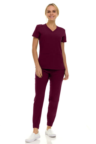 Gina - Saint V-Neck Jogger Set | 8002