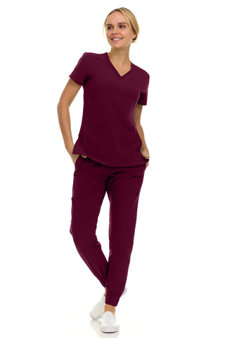 Gina - Saint V-Neck Jogger Set | 8002