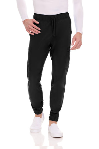 Men’s Full Scrub Set – Stretch V-Neck Scrub Top & 7-Pocket 4-Way Stretch Jogger Pants