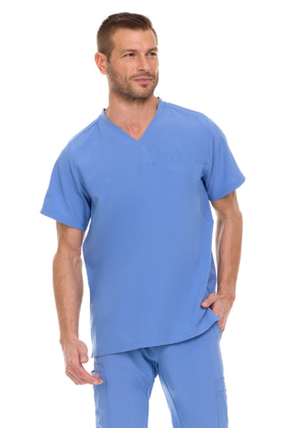 Men’s Full Scrub Set – Stretch V-Neck Scrub Top & 7-Pocket 4-Way Stretch Jogger Pants