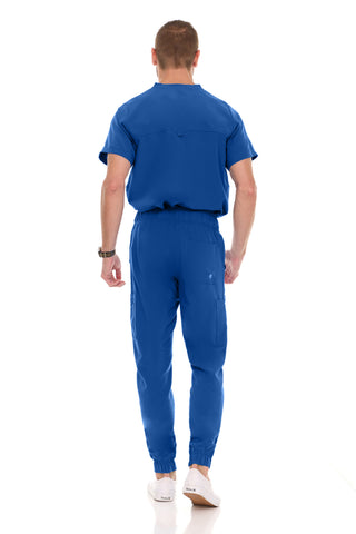 Men’s Full Scrub Set – Stretch V-Neck Scrub Top & 7-Pocket 4-Way Stretch Jogger Pants