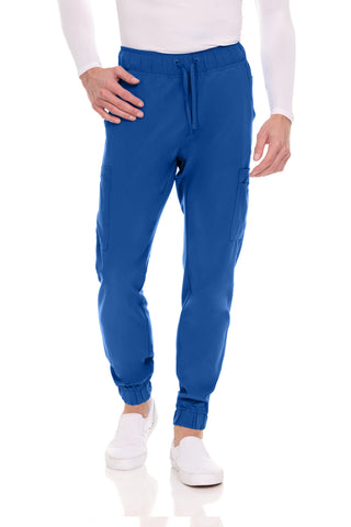 Men’s Full Scrub Set – Stretch V-Neck Scrub Top & 7-Pocket 4-Way Stretch Jogger Pants