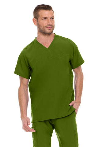 Men’s Full Scrub Set – Stretch V-Neck Scrub Top & 7-Pocket 4-Way Stretch Jogger Pants