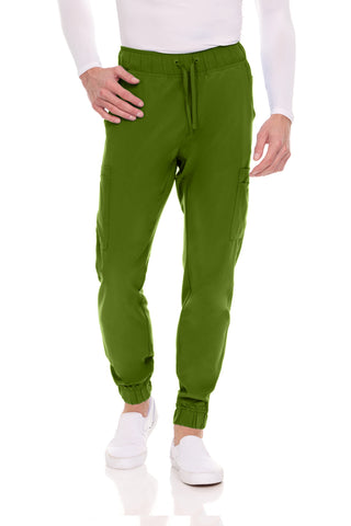Men’s Full Scrub Set – Stretch V-Neck Scrub Top & 7-Pocket 4-Way Stretch Jogger Pants