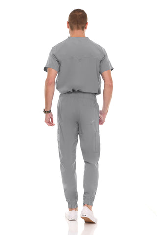 Men’s Full Scrub Set – Stretch V-Neck Scrub Top & 7-Pocket 4-Way Stretch Jogger Pants