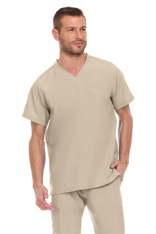 Men’s Full Scrub Set – Stretch V-Neck Scrub Top & 7-Pocket 4-Way Stretch Jogger Pants