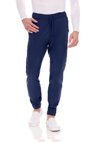 Men’s Full Scrub Set – Stretch V-Neck Scrub Top & 7-Pocket 4-Way Stretch Jogger Pants