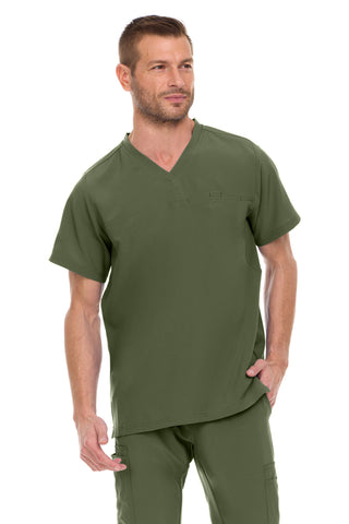 Men’s Full Scrub Set – Stretch V-Neck Scrub Top & 7-Pocket 4-Way Stretch Jogger Pants