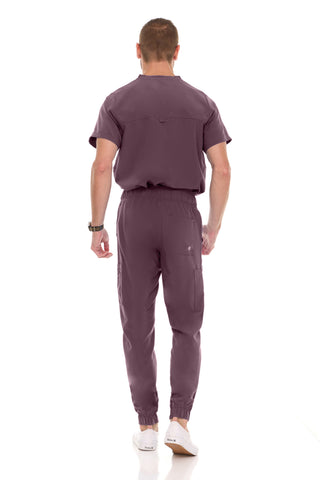 Men’s Full Scrub Set – Stretch V-Neck Scrub Top & 7-Pocket 4-Way Stretch Jogger Pants
