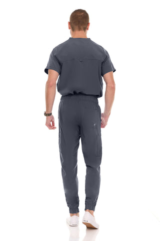 Men’s Full Scrub Set – Stretch V-Neck Scrub Top & 7-Pocket 4-Way Stretch Jogger Pants