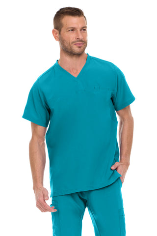 Men’s Full Scrub Set – Stretch V-Neck Scrub Top & 7-Pocket 4-Way Stretch Jogger Pants