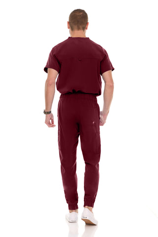 Men’s Full Scrub Set – Stretch V-Neck Scrub Top & 7-Pocket 4-Way Stretch Jogger Pants