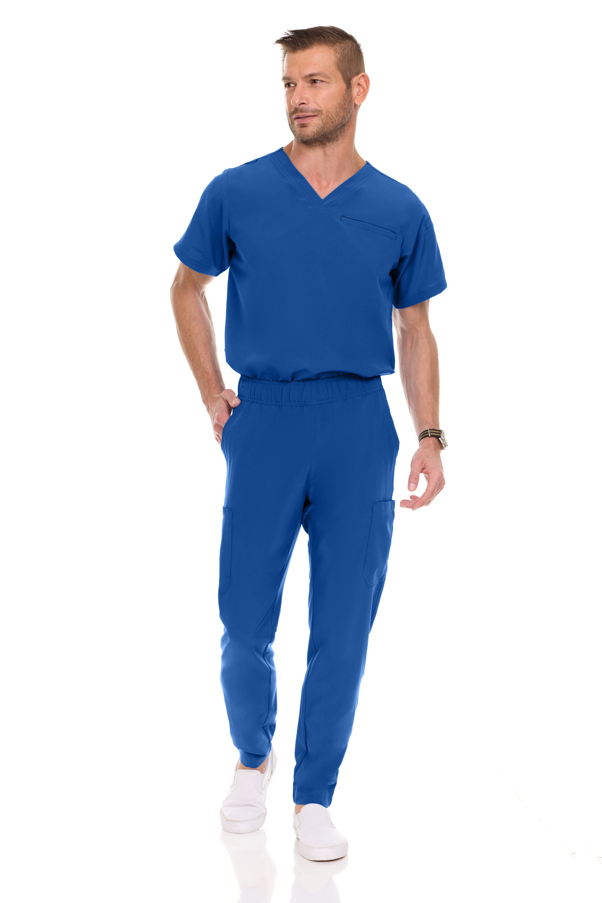 Noah Set V-Neck Tuck In Top & Tapered Leg Scrub Pant | 9910 – MediChic
