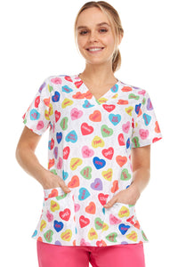Medichic Printed Scrubs Top | MC4512-60