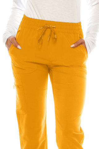 Jessica Simpson Scrubs 5-Pocket Straight Leg Pants with Side Zipper & Embroidered Logo