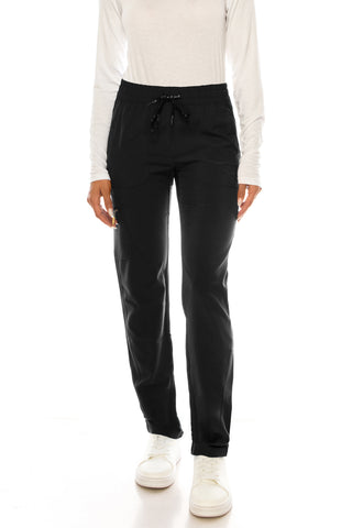 Jessica Simpson Scrubs 5-Pocket Straight Leg Pants with Side Zipper & Embroidered Logo