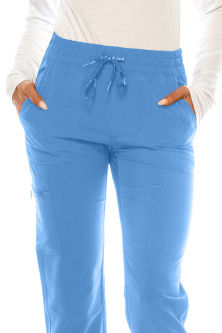 Jessica Simpson Scrubs 5-Pocket Straight Leg Pants with Side Zipper & Embroidered Logo