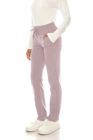 Jessica Simpson Scrubs 5-Pocket Straight Leg Pants with Side Zipper & Embroidered Logo
