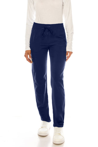 Jessica Simpson Scrubs 5-Pocket Straight Leg Pants with Side Zipper & Embroidered Logo