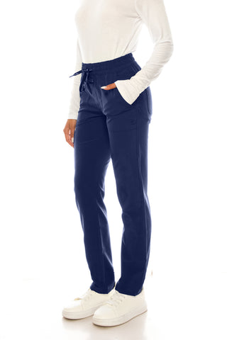 Jessica Simpson Scrubs 5-Pocket Straight Leg Pants with Side Zipper & Embroidered Logo