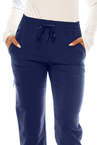 Jessica Simpson Scrubs 5-Pocket Straight Leg Pants with Side Zipper & Embroidered Logo