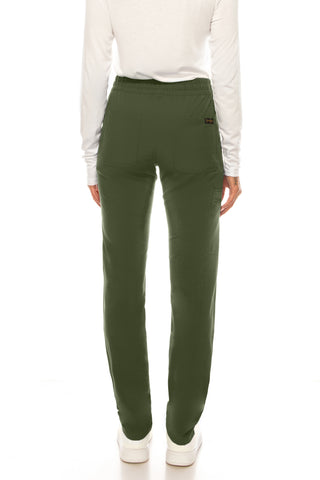 Jessica Simpson Scrubs 5-Pocket Straight Leg Pants with Side Zipper & Embroidered Logo