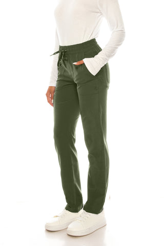 Jessica Simpson Scrubs 5-Pocket Straight Leg Pants with Side Zipper & Embroidered Logo