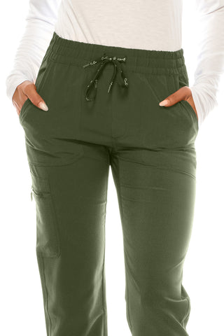 Jessica Simpson Scrubs 5-Pocket Straight Leg Pants with Side Zipper & Embroidered Logo