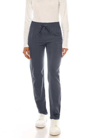 Jessica Simpson Scrubs 5-Pocket Straight Leg Pants with Side Zipper & Embroidered Logo