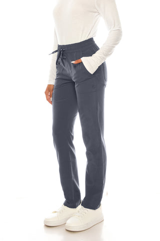 Jessica Simpson Scrubs 5-Pocket Straight Leg Pants with Side Zipper & Embroidered Logo
