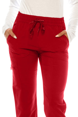 Jessica Simpson Scrubs 5-Pocket Straight Leg Pants with Side Zipper & Embroidered Logo