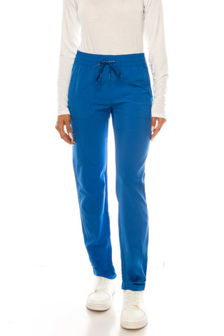 Jessica Simpson Scrubs 5-Pocket Straight Leg Pants with Side Zipper & Embroidered Logo