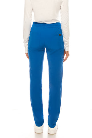 Jessica Simpson Scrubs 5-Pocket Straight Leg Pants with Side Zipper & Embroidered Logo