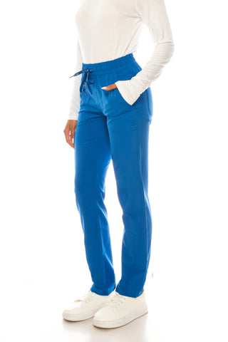 Jessica Simpson Scrubs 5-Pocket Straight Leg Pants with Side Zipper & Embroidered Logo